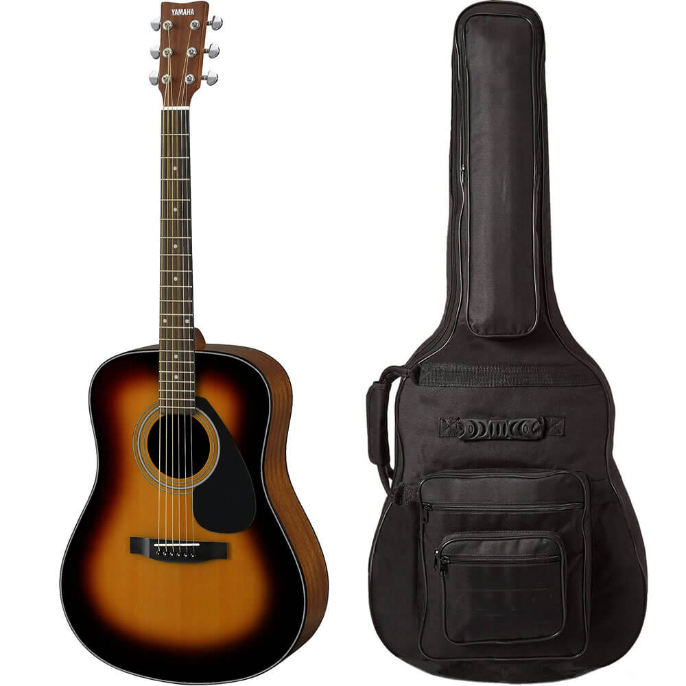 Yamaha F325D Dreadnought Acoustic Guitar Tobacco Sunburst with Padded 6-Pocket Acoustic Guitar