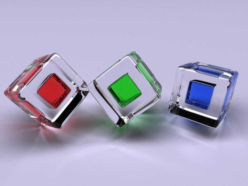 Abstract 3D-basic-colors wallpaper