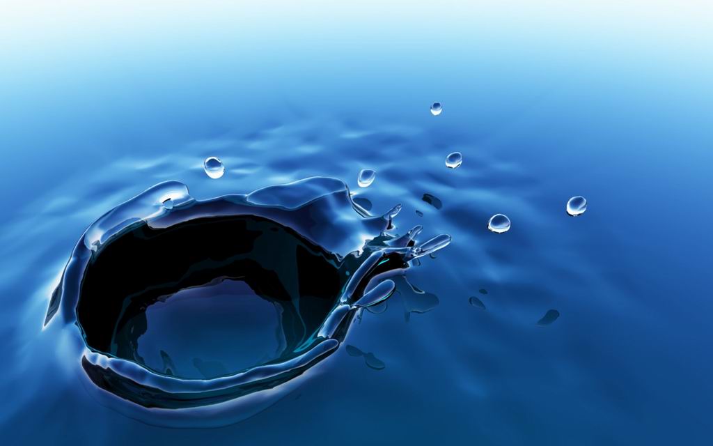Abstract 3D-water-splash wallpaper