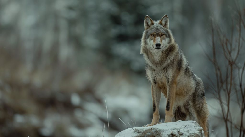 wolf predator wilderness wildlife mountain carnivore