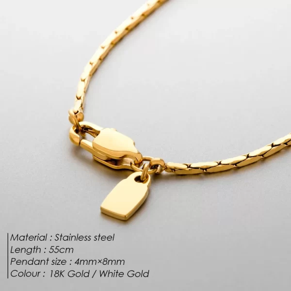 eManco Steel Wire Chain Necklace Fashion Boutique Original Hip Hop Style Street Shooting Collarbone Chain Factory Direct Sale - Image 2