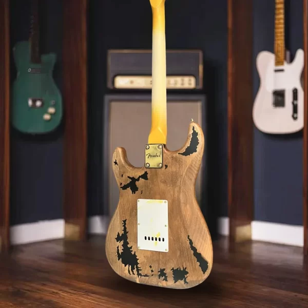Free Shipping Brown White Retro Fen ST Electric Guitar Classic Double Cutaway Design Rosewood Fingerboard Accessory Upgrades - Image 6