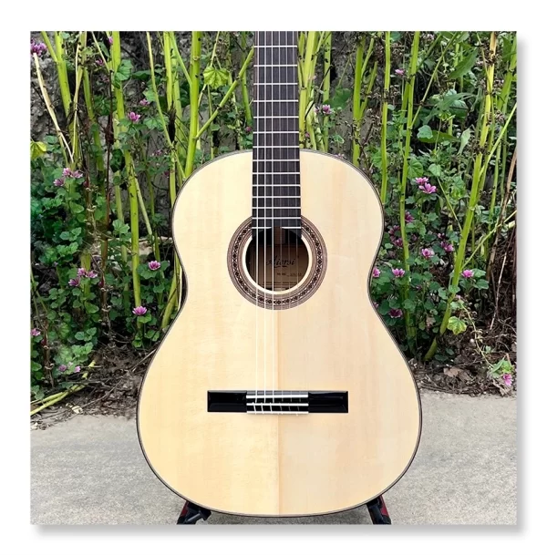 High Grade Solid German Spruce Classical Guitar 5-Line Solid Rosewood Binding Rosewood Fretboardfor Professional