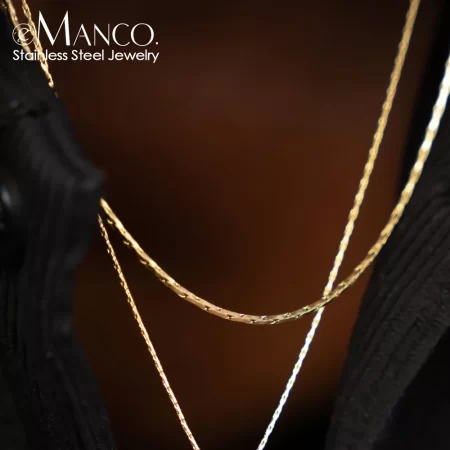 eManco Steel Wire Chain Necklace Fashion Boutique Original Hip Hop Style Street Shooting Collarbone Chain Factory Direct Sale