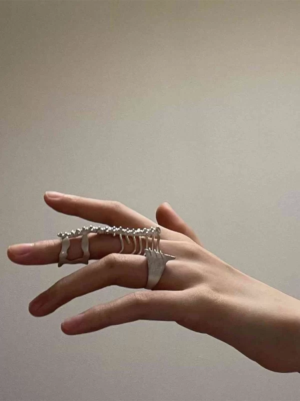 2024 New Spine Bone Ring New Gothic Style Men's And Women's Jewelry Party Gift - Image 4