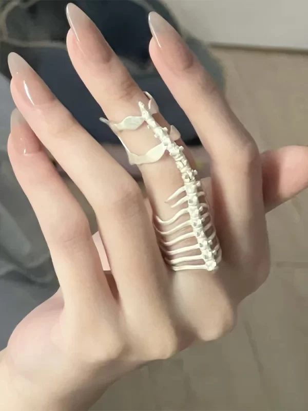 2024 New Spine Bone Ring New Gothic Style Men's And Women's Jewelry Party Gift - Image 3