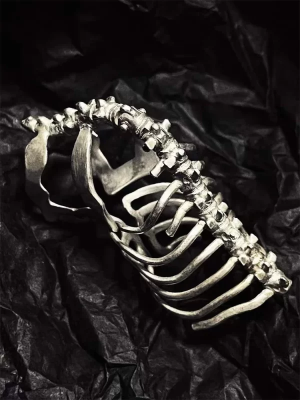 2024 New Spine Bone Ring New Gothic Style Men's And Women's Jewelry Party Gift - Image 2