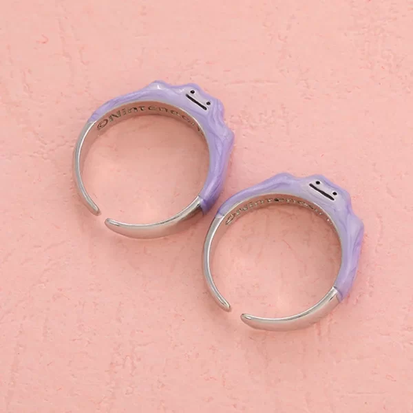 new funny monster open rings dripping oil purple cute women design smile fashion finger ring wholesale fashion jewelry trendy