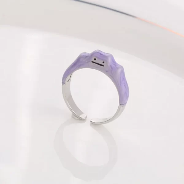 new funny monster open rings dripping oil purple cute women design smile fashion finger ring wholesale fashion jewelry trendy