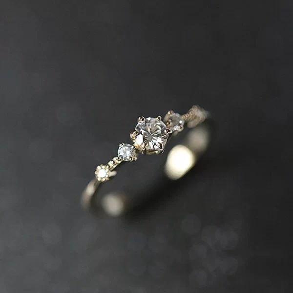 huitan delicate thin rings for women silver color/gold color shiny cz fancy wedding eternity rings fashion accessories jewelry
