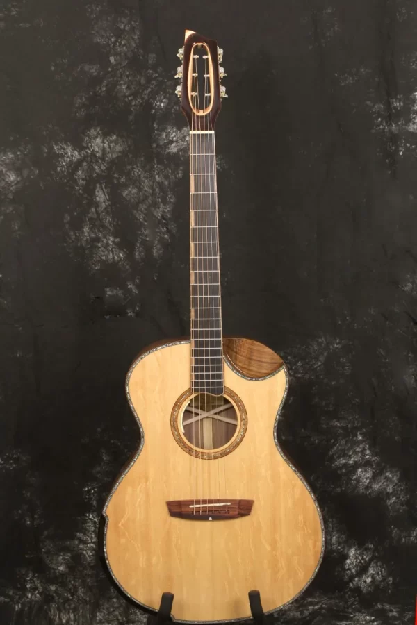 free delivery 41 inch aaaa bear claw pattern sitika wood back side aaaa walnut wood production time 30 45 days delivery fingerst