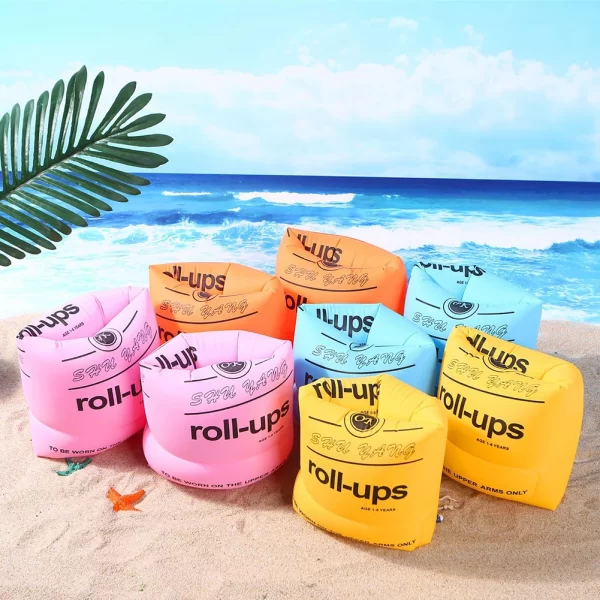 2pcs children swimming arm rings inflatable pool float circle sleeves pool buoys armbands for swim trainers