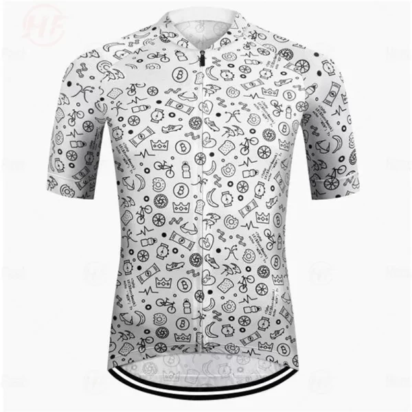 summer high quality 2025 new team men cycling jersey clothing black short sleeve breathable quick dry cycle jersey clothes spain