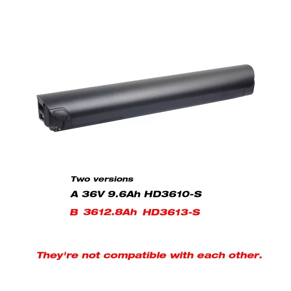 36v semi integrated battery 10ah 12.8ah 14ah 460wh for new bird bike v a frame battery hd3613 s smart bms can bus battery