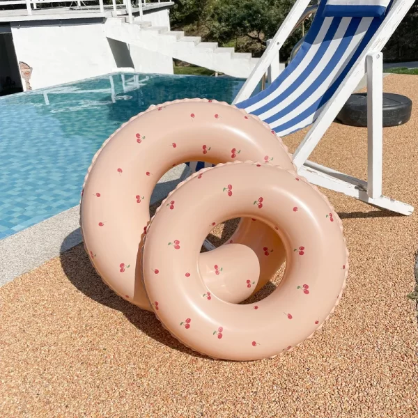 thickened swimming ring for children, beach water sports, swim ring, adult cherry floating ring, swimming pool lifebuoy, summer