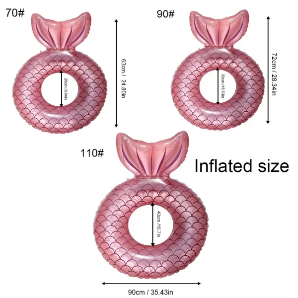 1pc beautiful mermaid swimming ring, water float tube