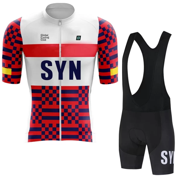 syn new summer men's short sleeve cycling shorts suspenders set new arrival cycling jersey shirt outdoor cycling clothing