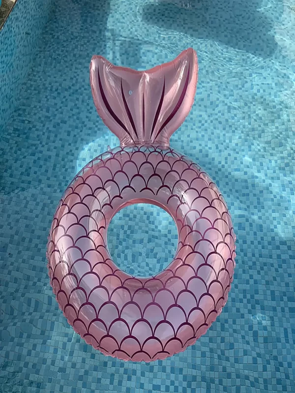 1pcs inflatable mermaid floating row pvc tail floating bed toy water inflatable swimming ring life buoy