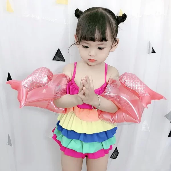 rooxin baby kid swim arm rings inflatable swimming ring tube swim floating sleeve swimming for child safety swim training
