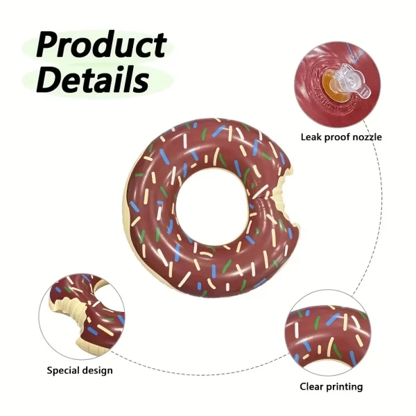 1pc inflatable donut swimming ring pvc pool float swim circle pool party fun water rest floating accessories