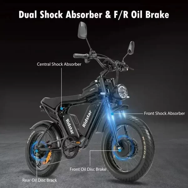 electric bike 2000w powerful dual motor 52v 40ah dual battery q20 pro ebike motorcycle mountain 20x4.0 fat tire electric bicycle