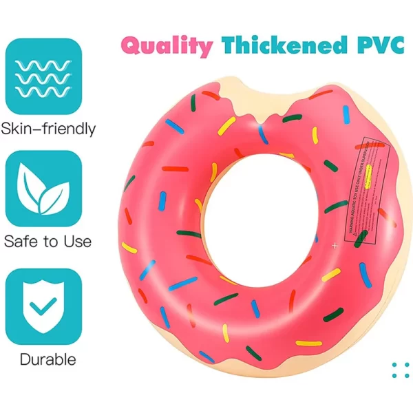rooxin donut swimming ring inflatable swim pool float for kid adult swimming circle baby swim tube water play swimming equipment