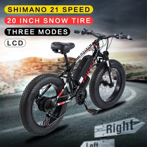 electric bike akez 350w 36v13ah brushless motor lithium battery electric bicycle 20inch fat tire urban mountain commuting e bike