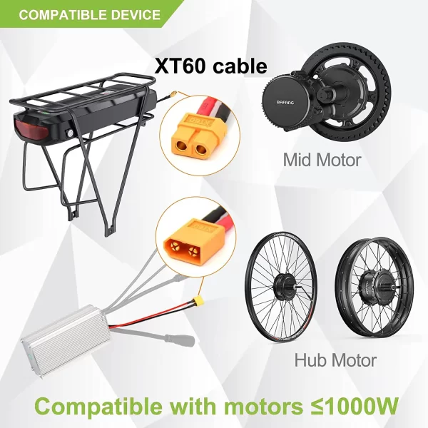 [3 days delivery] 36v 48v 52v ebike luggage rack battery 17.5ah 22.5ah racktype for bafang motor (w/ charger & bms board)