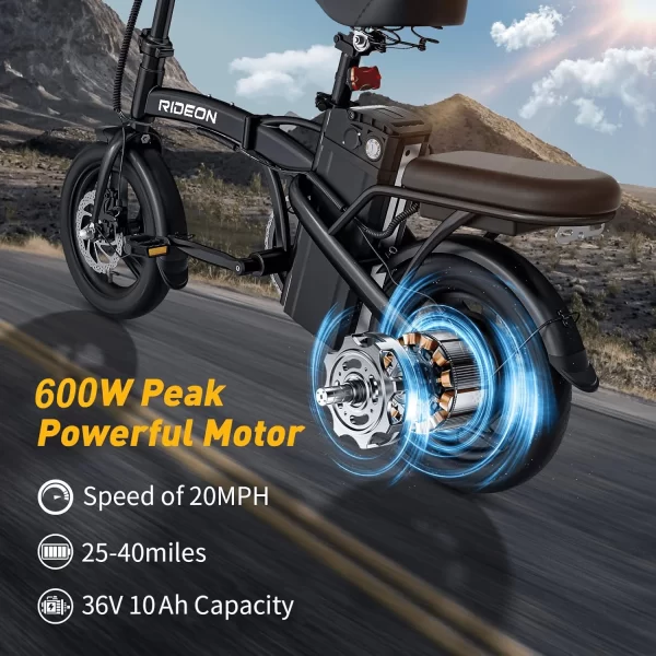 deepower electric bike k100 400w folding ebike 48v30ah removable battery disc brake city commuter electric bicycle for adults