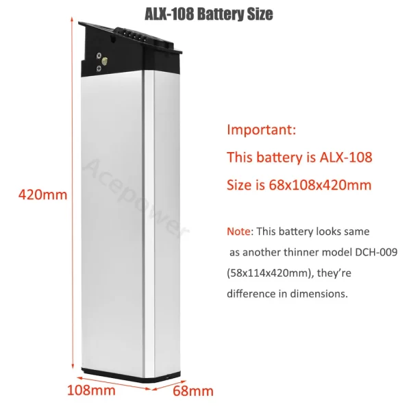 alx 108 48v 20ah 16ah battery for g force new t42 t5 folding fat tire electric bike replacement battery 960wh for 1000w ebike