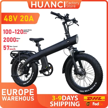 huanci q3 mountain electric bicycle 2000w adult electric bike 48v 20ah ebike 20inch tire off road fatbike city e bike