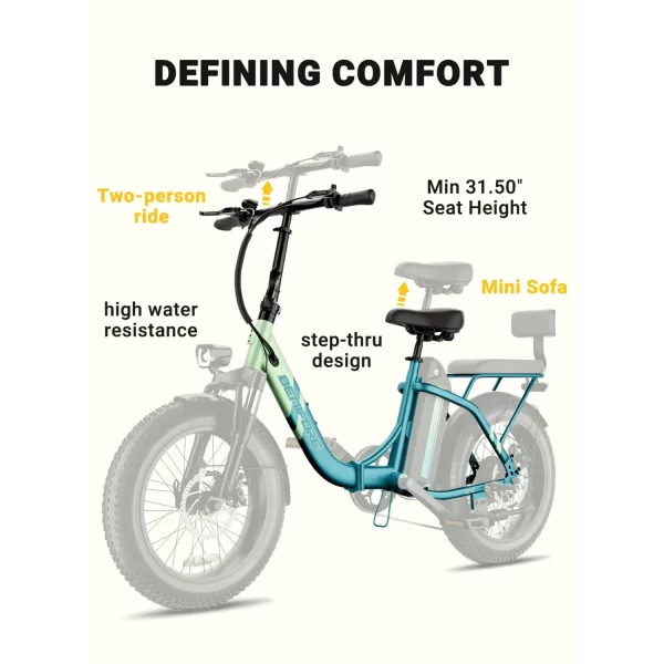 city e bike 750w motor 48v15ah battery with seat back + footrest electric bike 26*3.0 inch fat tire nfc unlock electric bicycle