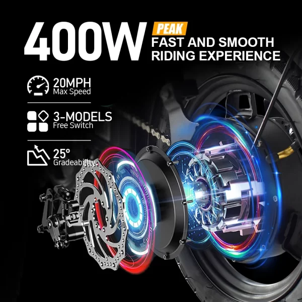 deepower k300 electric bike for adult, 21mph folding ebike, mini electric bicycle, 3 levels assist, multi shock ebike,400w motor
