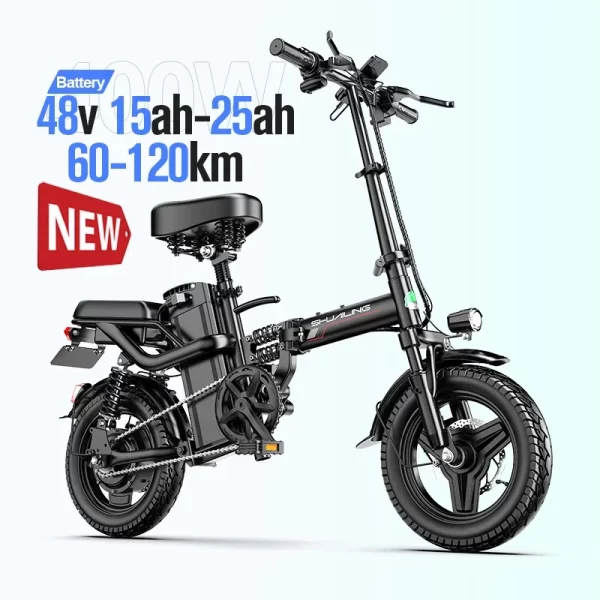 mini folding electric bike 48v 400w 30ah 14 inch electric city bike folding electric bicycle cheap adult battery powered scooter