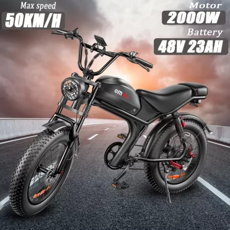 electric bike c93 2000w dual motor 48v 23ah lithium battery adult electric bicycle 20 inch fat tire mountain off road e bike