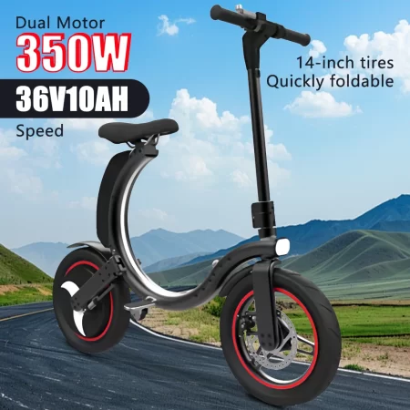 2025 new 350w front brake foldable electric scooter adult anti slip pedal 14 inch foldable 2 wheel standing electric scooter