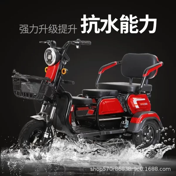 electric 3 wheeled lead acid battery 48v600w adult elderly leisure travel small household mini citycoco scooter