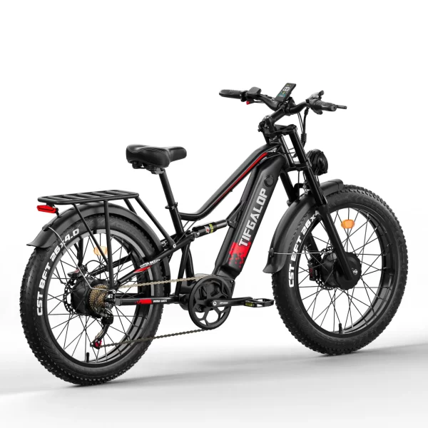 tifgalop es7 pro 3000w powerful electric bicycle top speed of 72km/h 26inch fat tire all terrain dual motor adult electric bike