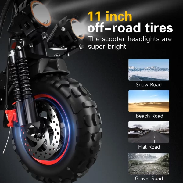 intelligent braking 48v1200w motor 18ah double disc brake electric scooter large tires with brake lights adult electric scooter