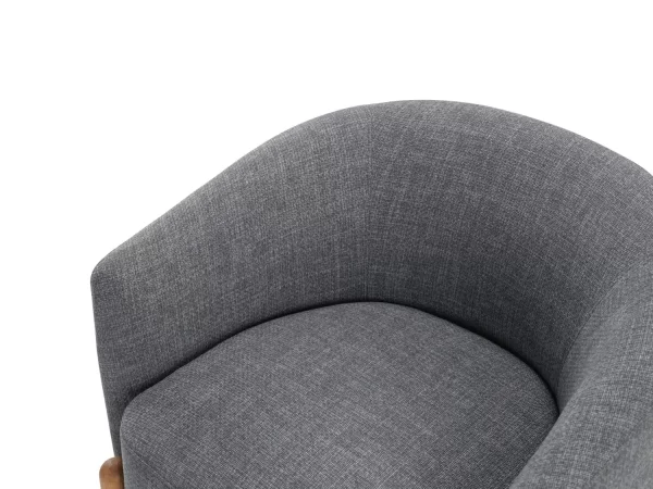 style comfort accent chair gray upholstery durable frame solid wood legs contemporary living room furniture 1pc