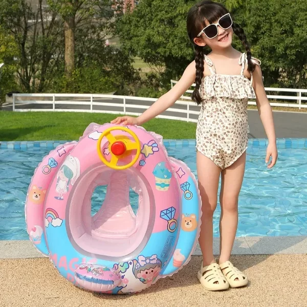 baby swim ring inflatable toy aircraft shape swimming circle seat float swimming pool beach summer water toy for kid children