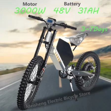 new style super bomber 3000w power electric city bike 48v 31.2ah lithium battery enduro ebike for adults