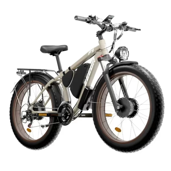 ebike electric bike zeegr f1 2000w 48v 22.4ah full suspension power bicycle bike 26inch fat tire hidden dual battery snow beach