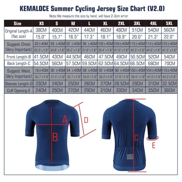 kemaloce cycling jersey men short sleeve 2024 summer solid blue&black&white&grey reflective breathable cool bicycle bike jersey