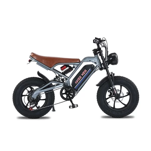 akez 16inch fat tire electric bike kids to ride 350w motor 36v 15.6ah battery full suspension retro electric mountain bicycle