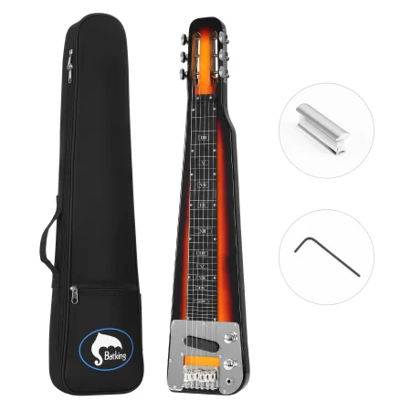 lap steel guitar, electric slide guitars , string slotted headstock steel guiter with gigbag &slide bar