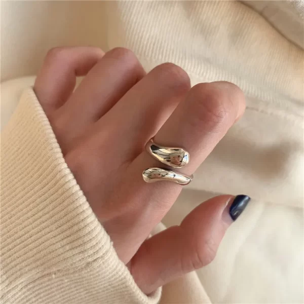 kotik new design starfish pearl ring shape gold color adjustable rings for women korean fashion jewelry party luxury accessory