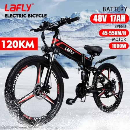 2024lafly x3 aluminum electric bike folding lithium assisted mountain cross country urban ebike 26 inch 1000w, 17ah, hydraulic