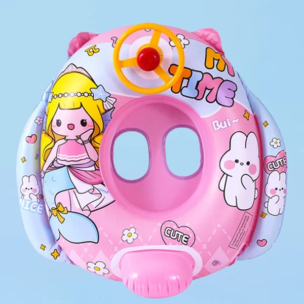 children inflatable swimming ring with seat baby swimming float swimming pool toys swim tubes rings for kids outdoor pool toys