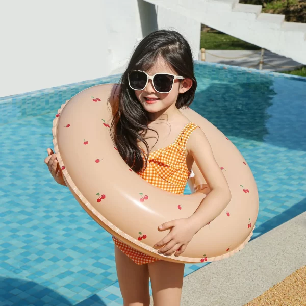 summer beach striped thickened swimming ring children water sports swim ring adult cherry floating ring swimming pool lifebuoy